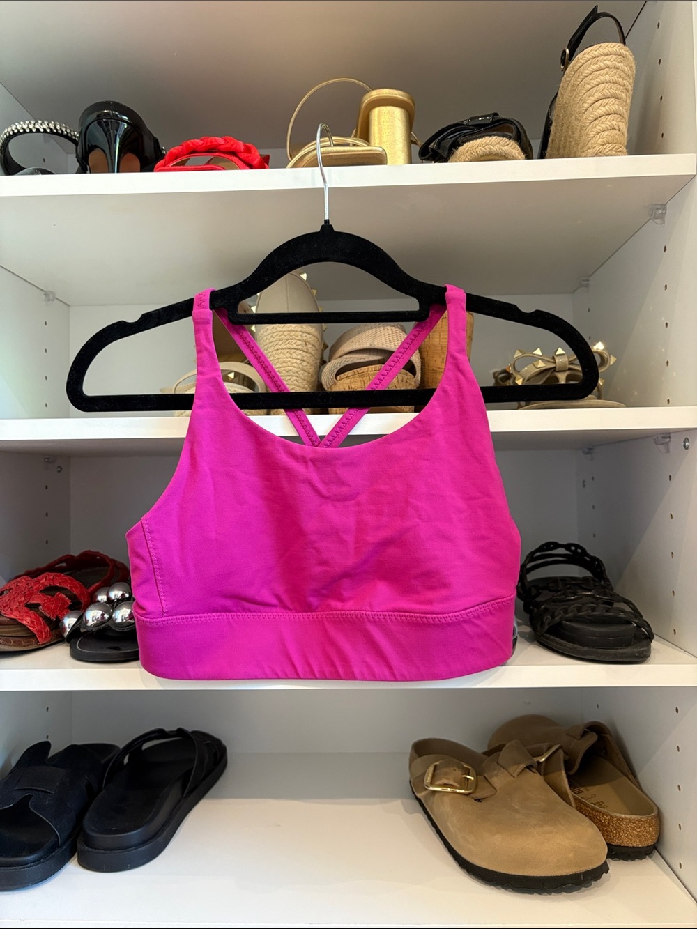 lululemon athletica Hot Pink Strappy Sports Bra size 6